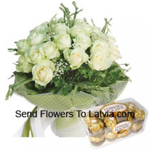 19 Rosen mit leckeren 16 Stk. Ferrero Rochers