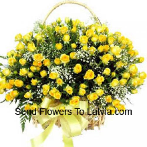 101 Yellow Roses Basket