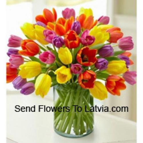 Pretty Mixed Tulips