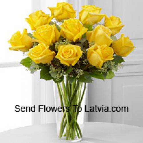 Pretty 11 Yellow Roses