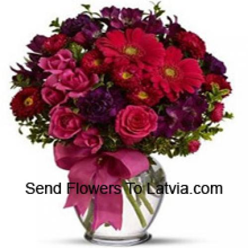 37 Roses and Gerberas with Assorted Flowers