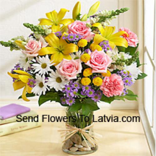 Elegant Assorted Flowers in Vase