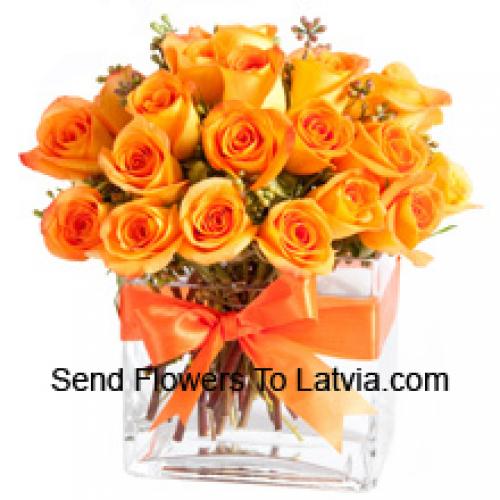 25 Sweet Orange Roses