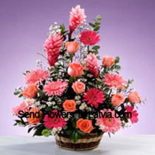 Assorted Stems Flower Basket