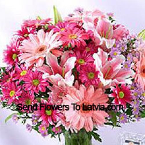 Romantic Assorted Flowers in Vase