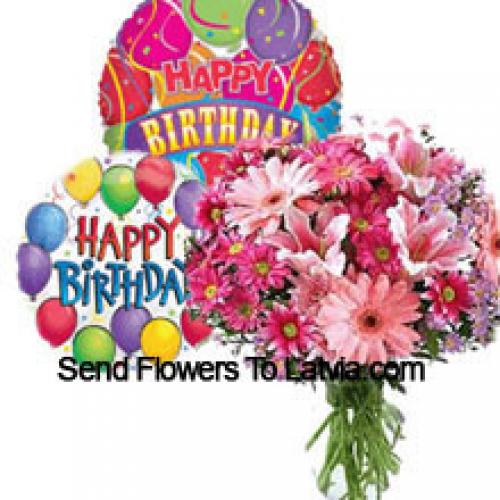 Lovely Assorted Flowers and Balloons