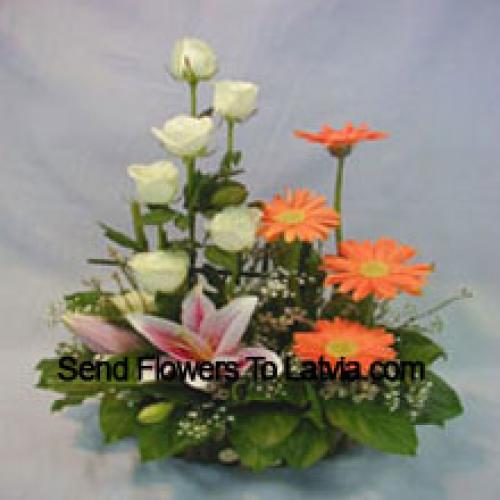 Elegant Assorted Flower Basket