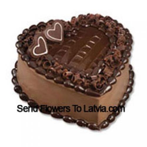 1 Kg Pastel de Chocolate en Forma de Corazón