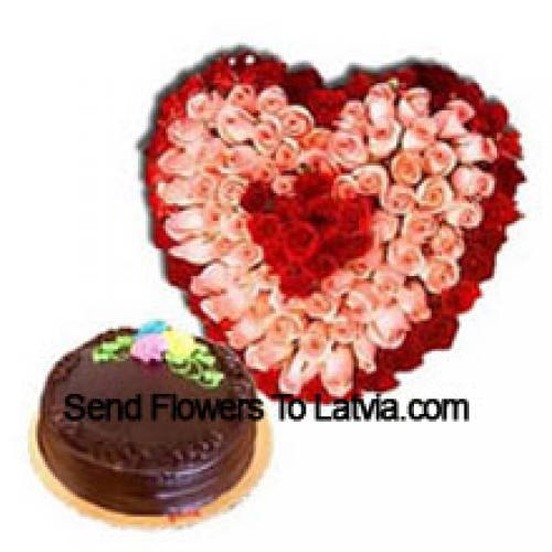 151 Roses with Yummy 1 Kg Truffle Cake