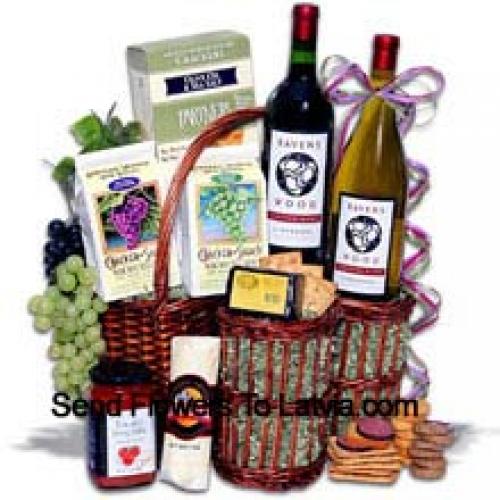 Alluring Gift Basket Containing Wine